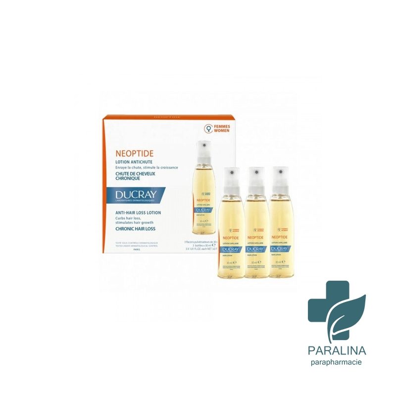 Ducray NEOPTIDE LOTION ANTICHUTE FEMME- 3 FLACONS DE 30ml