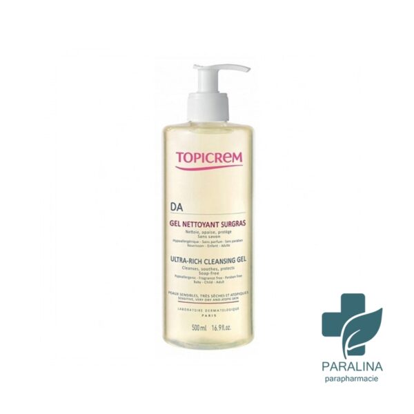 Topicrem DA Peaux Atopiques Gel Nettoyant Surgras 500 ml
