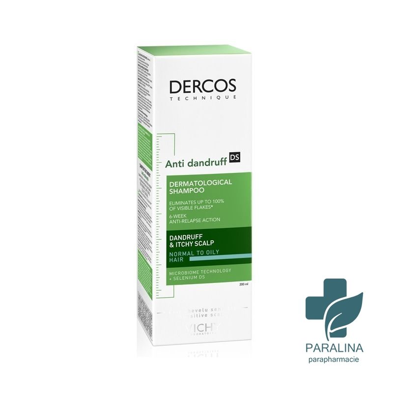 VICHY DERCOS ANTI-PELLICULAIRE SHAMPOOING TRAITANT CHEVEUX NORMAUX A GRAS 200ML