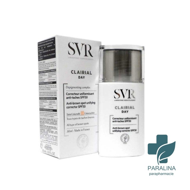 SVR CLAIRIAL DAY CORRECTEUR UNIFORMISANT ANTI-TACHES SPF 30 , 30 ML