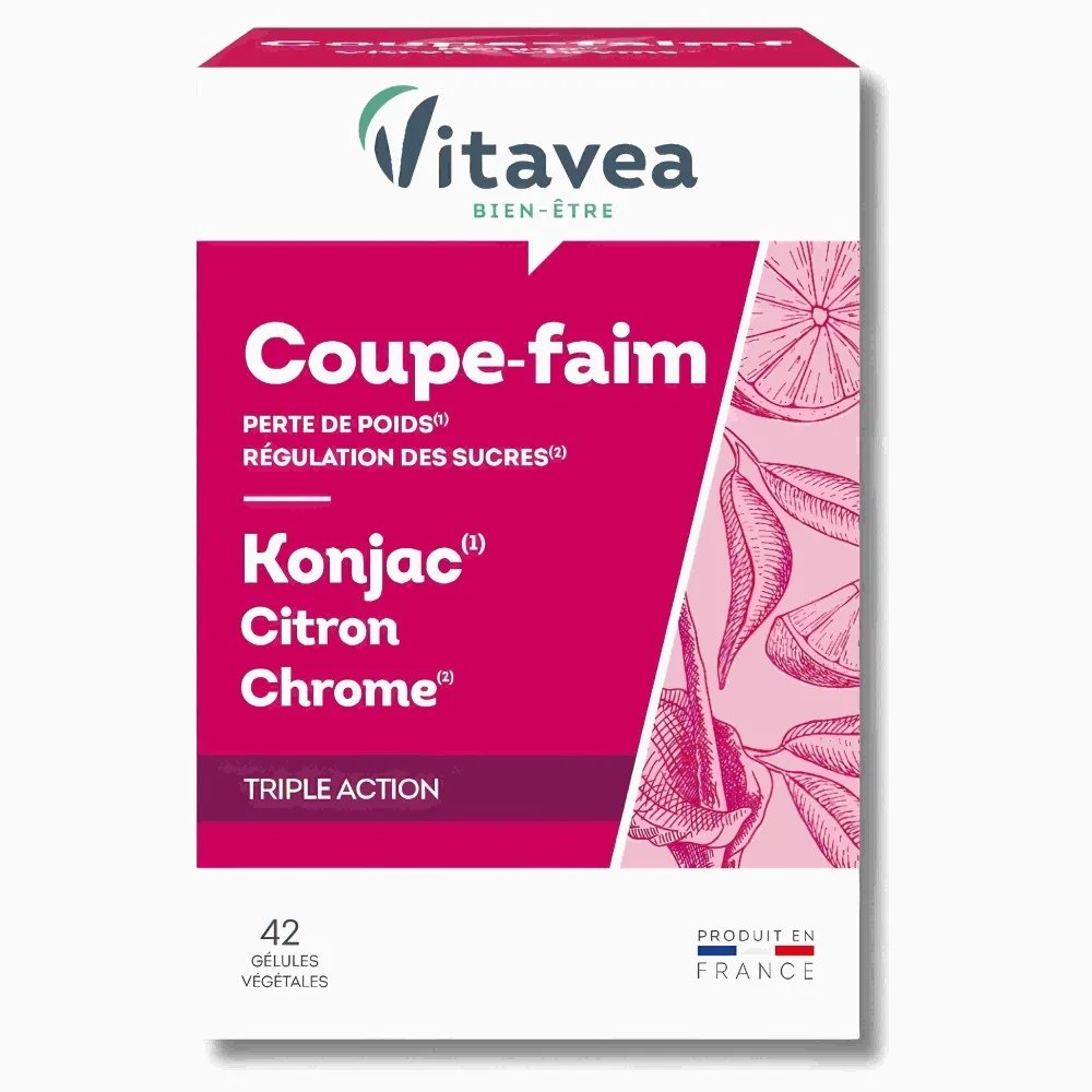 VITAVEA - Coupe Faim au Konjac & Cétones de Framboise 42 Gelules
