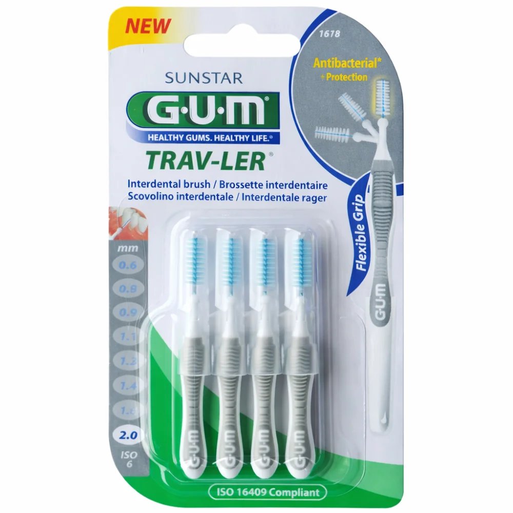 GUM - Trav-ler Brossettes 4 Pieces 2mm