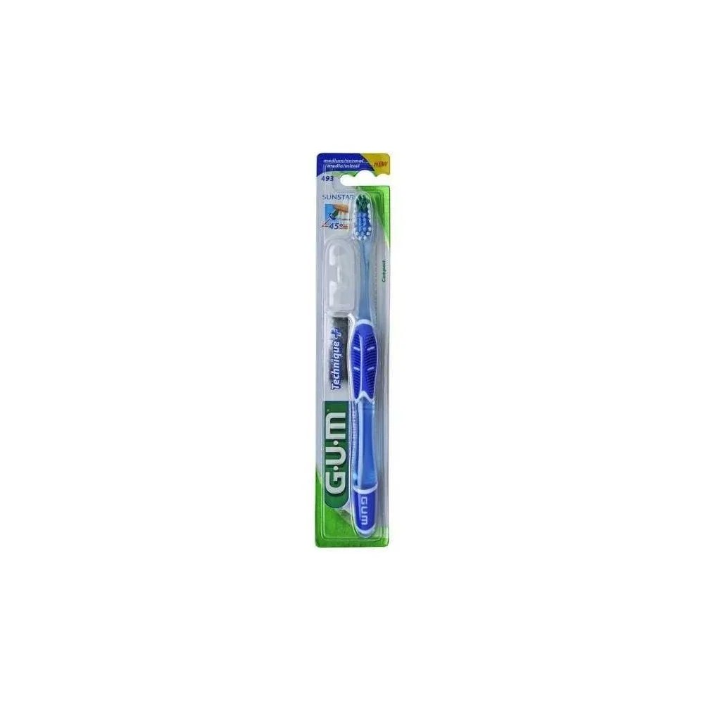 GUM Brosse à Dents Technique Compact Médium 493