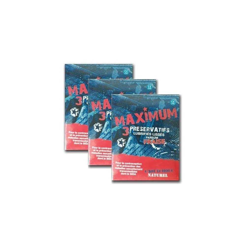 MAXIMUM Preservatif Fraise