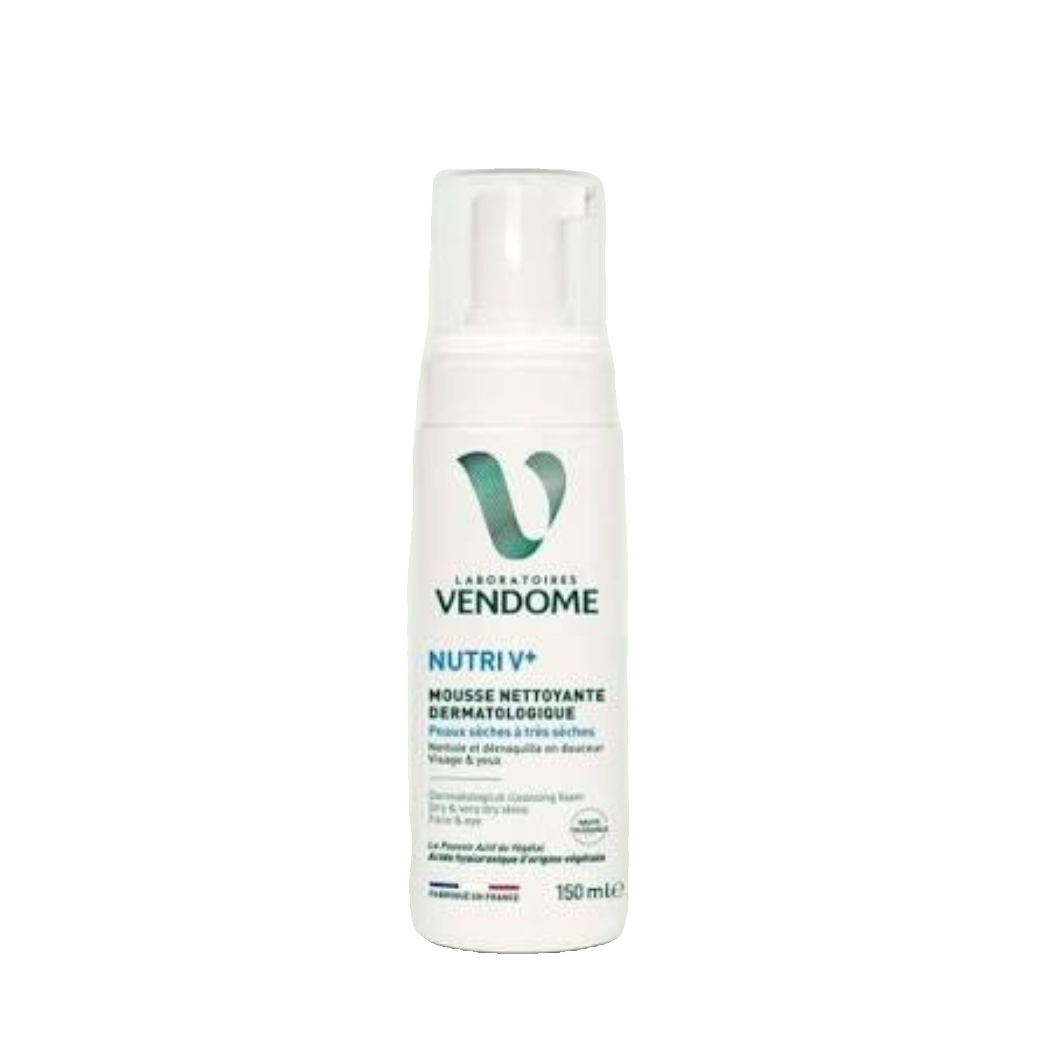 NUTRI V+ Mousse Nettoyante Dermatologique Peaux Sèches à Très Sèches