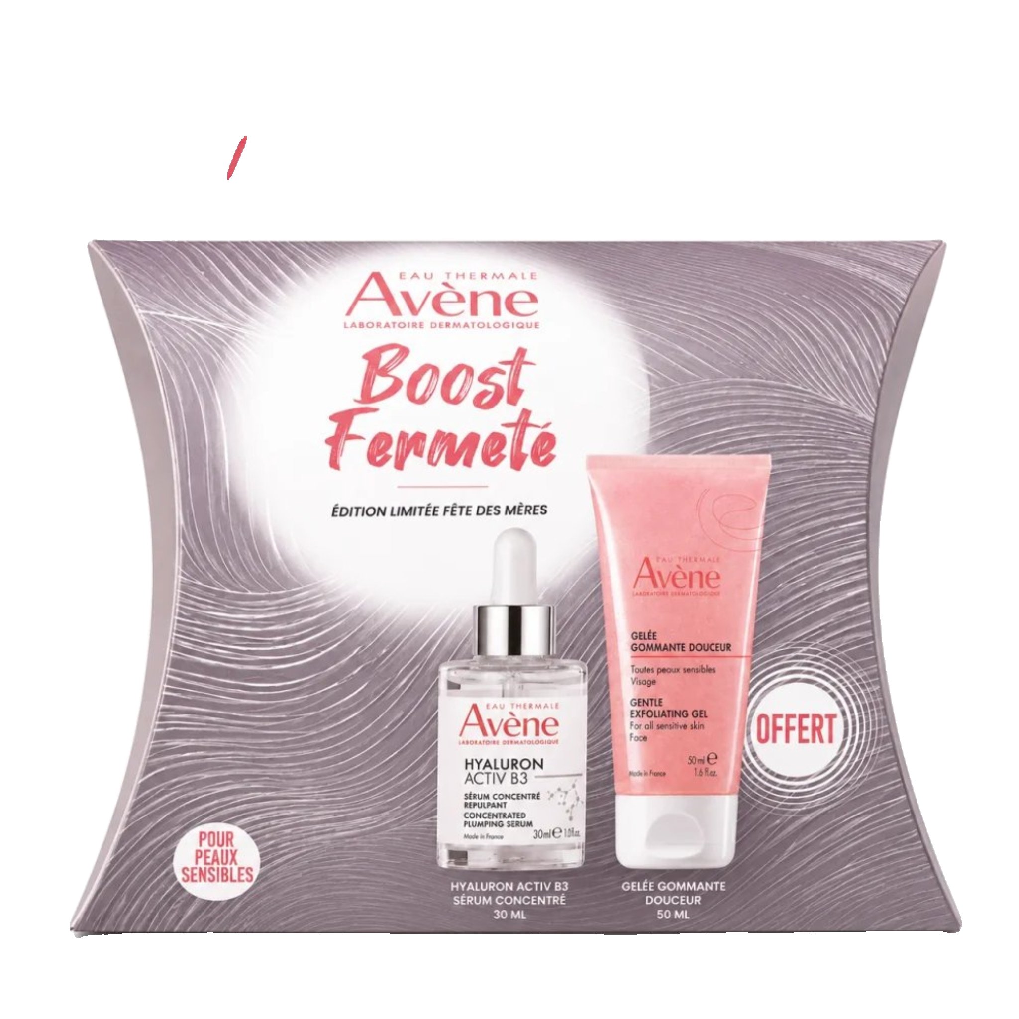 AVENE - Coffret Boost Fermete : Serum Hyaluron Activ b3 + Gelée Gommante Douceur 50ML Offerte